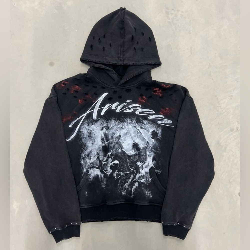 Amiri Black Distressed Hoodie